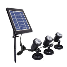 Load image into Gallery viewer, 3 In 1 Red Green Blue Light Lawn Insertion Pool Diving Solar Spotlight, Red Green Blue Light