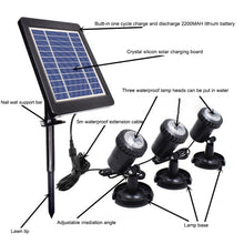 Load image into Gallery viewer, 3 In 1 Warm Light Lawn Insertion Pool Diving Solar Spotlight, Warm Light