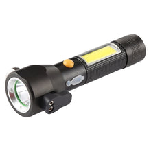 Load image into Gallery viewer, 10W 450 Lumens IPX4 Waterproof Rechargeable LED Flashlight with Safety Hammer &amp; 3-Modes