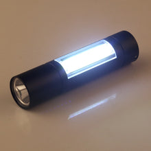 Load image into Gallery viewer, A1 USB Charging Waterproof Fixed Focus XPE + COB Flashlight with 3-Modes &amp; Storage Box, A1