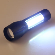 Load image into Gallery viewer, A2 USB Charging Waterproof Zoomable XPE + COB Flashlight with 3-Modes &amp; Storage Box, A2