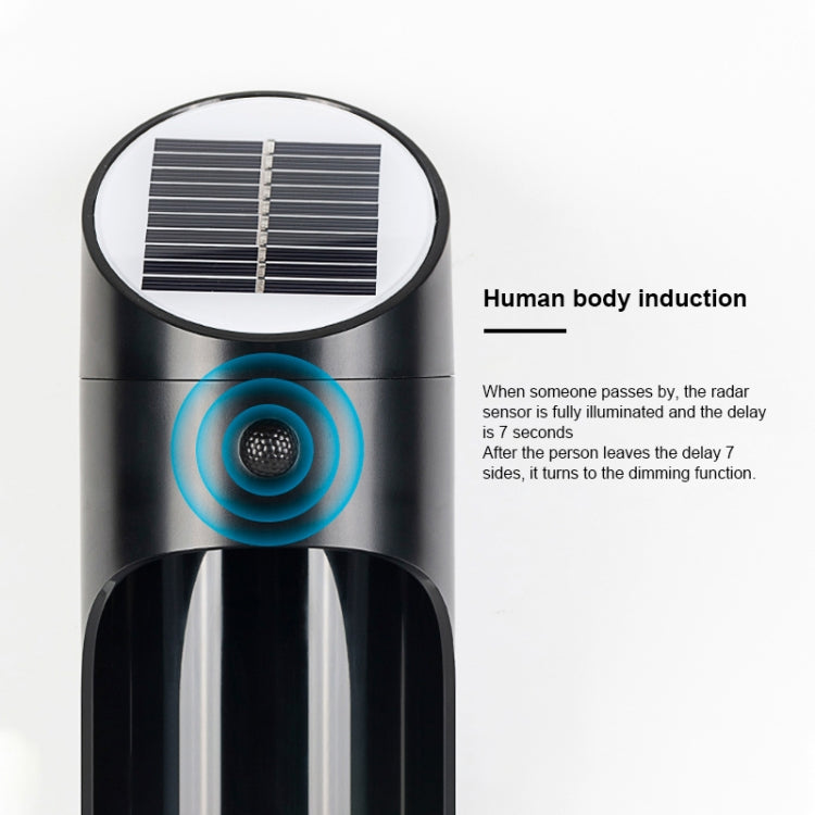 Solar Outdoor LED Induction Wall Light Night Light Radar Human Body Induction Lighting, White Light, White Light (Grey), White Light (White), White Light (Black)