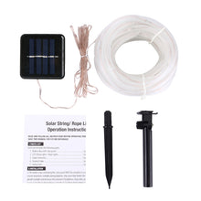 Load image into Gallery viewer, Solar Panel  water resistant  50 LED, 5m 50LED White Light, 5m 50LED Warm White, 5m 50LED Blue Light