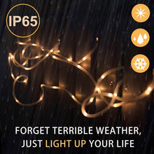 Load image into Gallery viewer, Solar Panel  water resistant  50 LED, 5m 50LED White Light, 5m 50LED Warm White, 5m 50LED Blue Light