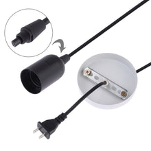 Load image into Gallery viewer, E27 Wire Cap Lamp Holder Chandelier Power Socket with Base &amp; 1.5m Extension Cable, US Plug, E27
