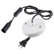Load image into Gallery viewer, E14 Wire Cap Lamp Holder Chandelier Power Socket with Switch &amp; Base &amp; 1.5m Extension Cable, US Plug, E14