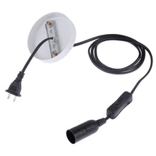 Load image into Gallery viewer, E14 Wire Cap Lamp Holder Chandelier Power Socket with Switch &amp; Base &amp; 1.5m Extension Cable, US Plug, E14