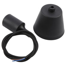 Load image into Gallery viewer, E27 Lamp Holder DIY Ceiling Chandelier Light Bulbs Screw Silicone Base Socket, Cable Length: 1m, E27 Black