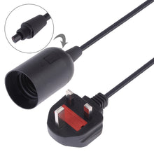 Load image into Gallery viewer, E27 Wire Cap Lamp Holder Chandelier Power Socket with 1.8m Extension Cable, Big UK Plug, Big UK Plug, 1.8m