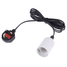 Load image into Gallery viewer, E27 Wire Cap Lamp Holder Chandelier Power Socket with 1.8m Extension Cable, Big UK Plug, Big UK Plug, 1.8m