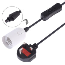 Load image into Gallery viewer, E27 Wire Cap Switch Lamp Holder Chandelier Power Socket with 1.8m Extension Cable, Big UK Plug, Big UK Plug, 1.8m
