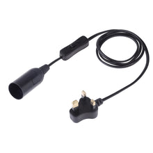 Load image into Gallery viewer, E14 Wire Cap Switch Lamp Holder Chandelier Power Socket with 1.2m Extension Cable, AU Plug, Small UK Plug, 1.2m, EU Plug, 1.5m, US Plug, 1.5m, Big UK Plug, 1.5m, AU Plug, 1.2m