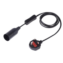 Load image into Gallery viewer, E14 Wire Cap Switch Lamp Holder Chandelier Power Socket with 1.2m Extension Cable, AU Plug, Small UK Plug, 1.2m, EU Plug, 1.5m, US Plug, 1.5m, Big UK Plug, 1.5m, AU Plug, 1.2m