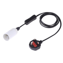 Load image into Gallery viewer, E14 Wire Cap Switch Lamp Holder Chandelier Power Socket with 1.2m Extension Cable, AU Plug, Small UK Plug, 1.2m, EU Plug, 1.5m, US Plug, 1.5m, Big UK Plug, 1.5m, AU Plug, 1.2m