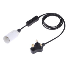 Load image into Gallery viewer, E14 Wire Cap Switch Lamp Holder Chandelier Power Socket with 1.2m Extension Cable, AU Plug, Small UK Plug, 1.2m, EU Plug, 1.5m, US Plug, 1.5m, Big UK Plug, 1.5m, AU Plug, 1.2m