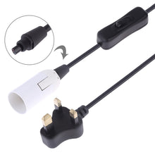 Load image into Gallery viewer, E14 Wire Cap Switch Lamp Holder Chandelier Power Socket with 1.2m Extension Cable, AU Plug, Small UK Plug, 1.2m, EU Plug, 1.5m, US Plug, 1.5m, Big UK Plug, 1.5m, AU Plug, 1.2m