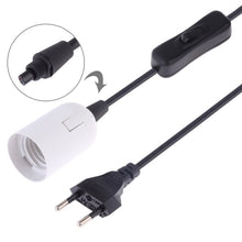 Load image into Gallery viewer, E27 Wire Cap Switch Lamp Holder Chandelier Power Socket with 1.2m Extension Cable, Small UK Plug, EU Plug, 1.5m, AU Plug, 1.2m, Big UK Plug, 1.5m, US Plug, 1.5m, Small UK Plug, 1.2m
