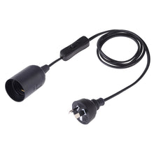 Load image into Gallery viewer, E27 Wire Cap Switch Lamp Holder Chandelier Power Socket with 1.2m Extension Cable, Small UK Plug, EU Plug, 1.5m, AU Plug, 1.2m, Big UK Plug, 1.5m, US Plug, 1.5m, Small UK Plug, 1.2m