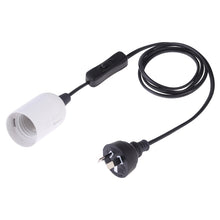 Load image into Gallery viewer, E27 Wire Cap Switch Lamp Holder Chandelier Power Socket with 1.2m Extension Cable, Small UK Plug, EU Plug, 1.5m, AU Plug, 1.2m, Big UK Plug, 1.5m, US Plug, 1.5m, Small UK Plug, 1.2m