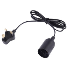 Load image into Gallery viewer, E27 Wire Cap Lamp Holder Chandelier Power Socket with 1.2m Extension Cable, Small UK Plug, EU Plug, 1.5m, AU Plug, 1.2m, US Plug, 1.5m, Small UK Plug, 1.2m, Big UK Plug, 1.5m