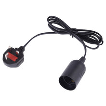 Load image into Gallery viewer, E27 Wire Cap Lamp Holder Chandelier Power Socket with 1.2m Extension Cable, Small UK Plug, EU Plug, 1.5m, AU Plug, 1.2m, US Plug, 1.5m, Small UK Plug, 1.2m, Big UK Plug, 1.5m