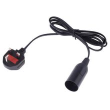 Load image into Gallery viewer, E14 Wire Cap Lamp Holder Chandelier Power Socket with 1.2m Extension Cable, Small UK Plug, EU Plug, 1.5m, AU Plug, 1.2m, US Plug, 1.5m, Small UK Plug, 1.2m, Big UK Plug, 1.5m