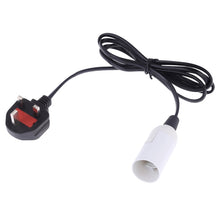 Load image into Gallery viewer, E14 Wire Cap Lamp Holder Chandelier Power Socket with 1.2m Extension Cable, Small UK Plug, EU Plug, 1.5m, AU Plug, 1.2m, US Plug, 1.5m, Small UK Plug, 1.2m, Big UK Plug, 1.5m