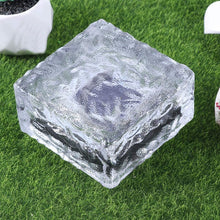 Load image into Gallery viewer, Solar Powered Square Tempered Glass Outdoor LED Buried Light Garden Decoration Lamp IP55 Waterproof，Size: 10 x 10 x 5.2cm, 10 x 10 x 5.2cm