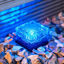 Load image into Gallery viewer, Solar Powered Square Tempered Glass Outdoor LED Buried Light Garden Decoration Lamp IP55 Waterproof，Size: 10 x 10 x 5.2cm, 10 x 10 x 5.2cm