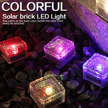Load image into Gallery viewer, Solar Powered Square Tempered Glass Outdoor LED Buried Light Garden Decoration Lamp IP55 Waterproof，Size: 10 x 10 x 5.2cm, 10 x 10 x 5.2cm
