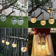 Load image into Gallery viewer, Solar Energy Glass Bottle Pendent Lamp IP55 Waterproof Outdoor Garden Decoration Light, Warm White Light
