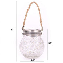 Load image into Gallery viewer, Solar Energy Glass Bottle Pendent Lamp IP55 Waterproof Outdoor Garden Decoration Light, Warm White Light