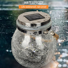 Load image into Gallery viewer, Solar Energy Glass Bottle Pendent Lamp IP55 Waterproof Outdoor Garden Decoration Light, Warm White Light