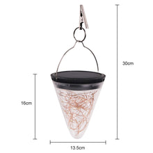 Load image into Gallery viewer, Solar Energy Conical Starlight Pendent Lamp IP55 Waterproof Outdoor Garden Decoration Light