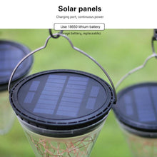 Load image into Gallery viewer, Solar Energy Conical Starlight Pendent Lamp IP55 Waterproof Outdoor Garden Decoration Light