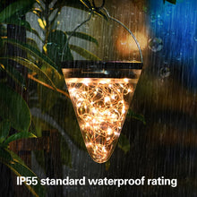 Load image into Gallery viewer, Solar Energy Conical Starlight Pendent Lamp IP55 Waterproof Outdoor Garden Decoration Light