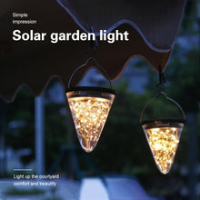 Load image into Gallery viewer, Solar Energy Conical Starlight Pendent Lamp IP55 Waterproof Outdoor Garden Decoration Light