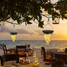 Load image into Gallery viewer, Solar Energy Conical Starlight Pendent Lamp IP55 Waterproof Outdoor Garden Decoration Light