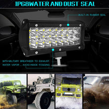 Load image into Gallery viewer, 7 inch 18W 1800LM 3 Row LED Strip Light Working Refit Off-road Vehicle Lamp Roof Strip Light, 7 inch 72W
