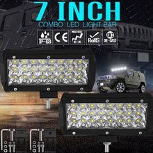 Load image into Gallery viewer, 7 inch 18W 1800LM 3 Row LED Strip Light Working Refit Off-road Vehicle Lamp Roof Strip Light, 7 inch 72W