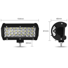 Load image into Gallery viewer, 7 inch 18W 1800LM 3 Row LED Strip Light Working Refit Off-road Vehicle Lamp Roof Strip Light, 7 inch 72W