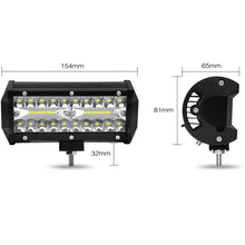 Load image into Gallery viewer, 7 inch 30W 3000LM 6000K LED Strip Lamp Working Refit Off-road Vehicle Roof Strip Light, 7 inch 120W