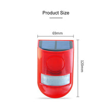 Load image into Gallery viewer, Solar Powered Sound-light Alarm Warning Light IP65 Waterproof 110 dB Burglar Alarm