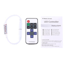 Load image into Gallery viewer, Mini Single Color LED Controller with 11 Keys RF Remote Control, DC 5-24V(White)