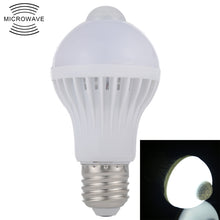 Load image into Gallery viewer, E27 5W 12 LEDs SMD 5730 300LM Infrared Motion Sensor LED Light Bulb, Sensor Distance: 4-6m, AC 220V, E27 5W White Light, E27 5W Warm White
