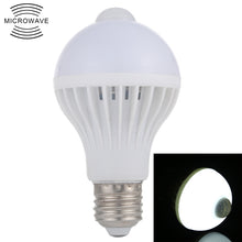 Load image into Gallery viewer, E27 7W 16 LEDs SMD 5730 450LM Infrared Motion Sensor LED Light Bulb, Sensor Distance: 4-6m, AC 220V, E27 7W White Light, E27 7W Warm White