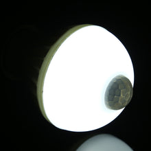 Load image into Gallery viewer, E27 7W 16 LEDs SMD 5730 450LM Infrared Motion Sensor LED Light Bulb, Sensor Distance: 4-6m, AC 220V, E27 7W White Light, E27 7W Warm White