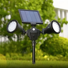 Load image into Gallery viewer, Solar Powered Robot LED Spotlight Double-headed Smart Sensor Light for Outdoor Lawn