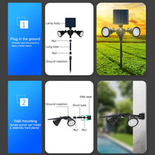 Load image into Gallery viewer, Solar Powered Robot LED Spotlight Double-headed Smart Sensor Light for Outdoor Lawn