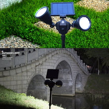 Load image into Gallery viewer, Solar Powered Robot LED Spotlight Double-headed Smart Sensor Light for Outdoor Lawn